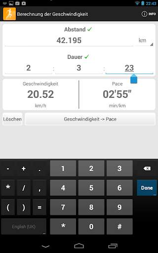 Berechnung der Geschwindigkeit screenshot 3