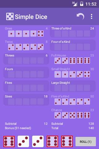 Simple Dice Free screenshot 3