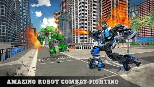 US Police Deer Robot Cop Car Transforming Game screenshot 1