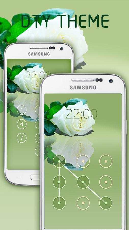 Applock Theme White Rose screenshot 1