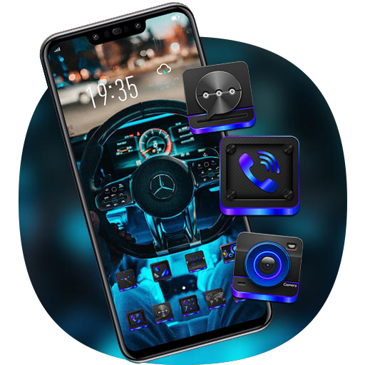 Tech Sense Steering Wheel Car Theme Galaxy M20 icon
