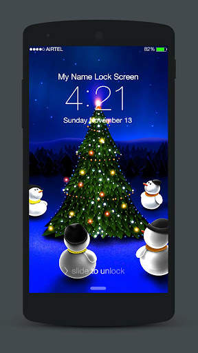 Christmas Neon Lock Screen screenshot 1