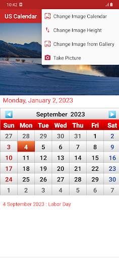 US Calendar 2023 скриншот 4