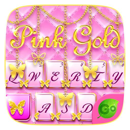 Pink Gold GO Keyboard Theme 4.5