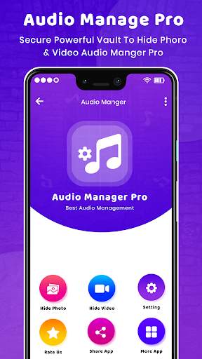 Audio Manager Vault - Hide photos, videos screenshot 4