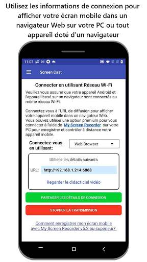 Screen Cast - Voir Mobile sur PC screenshot 2