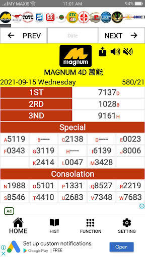 Live 4D Results Magnum Toto screenshot 1