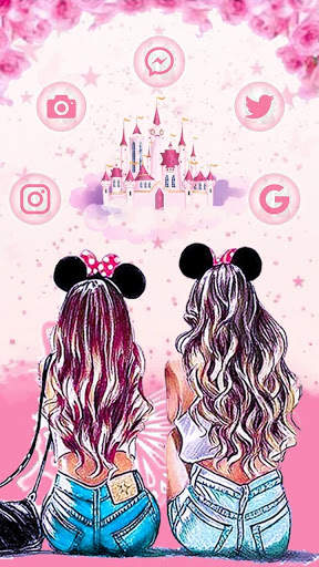 Tema, Wallpaper, ikon Girls, Friendship screenshot 3