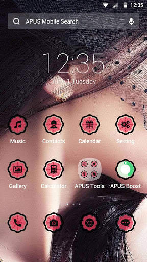 Rose-APUS Launcher theme screenshot 1