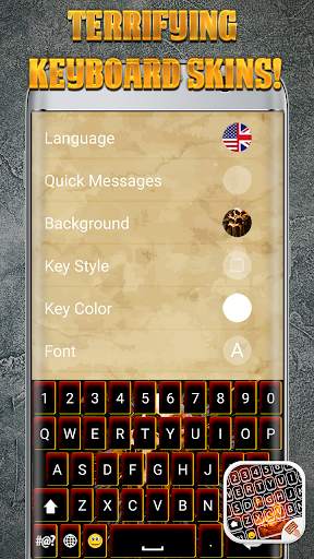 Skull Keyboard Theme 1 تصوير الشاشة