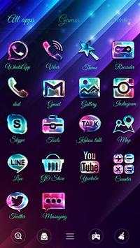 Galaxy Glass Go Launcher Theme screenshot 2