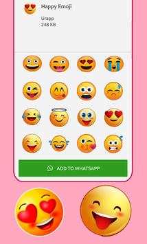 Lustiger niedlicher Emoji Aufkleber screenshot 1