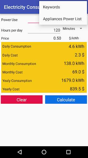 Electric Cost Bill Calculator screenshot 16