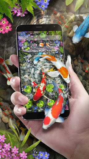 Koi Fish Theme & Lively 3D Ripple Effect screenshot 5