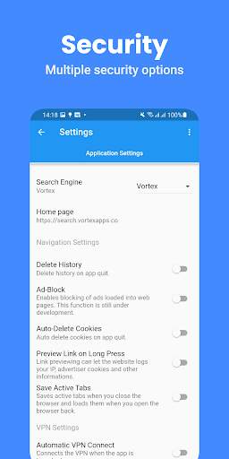 Vortex Browser: VPN & Ad-Block screenshot 4