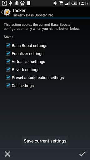 Bass Booster Tasker Plugin 1 تصوير الشاشة