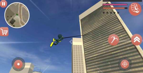 Black Superhero Iron Stickman Rope Hero Mafia screenshot 2