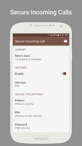 Secure Incoming Call Lock, Call Secure FREE screenshot 1