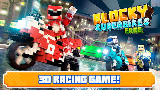 Blocky Superbikes Race Game screenshot 10