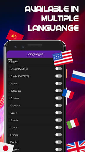 Neon Keyboard Theme - LED Light Background screenshot 6