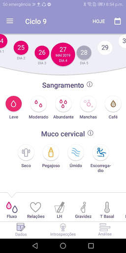 FEMM calendário menstrual e de ovulação screenshot 2