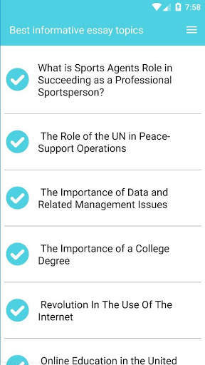 Best informative essay topics screenshot 2