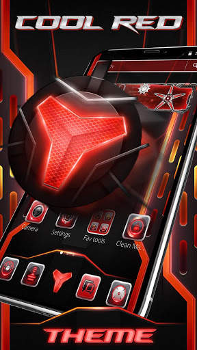 Cool Tech Red Business Theme screenshot 1