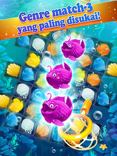 Mermaid - puzzle match-3 harta screenshot 15