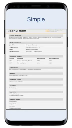 Resume Builder App Free CV Maker App Freshers PDF screenshot 5