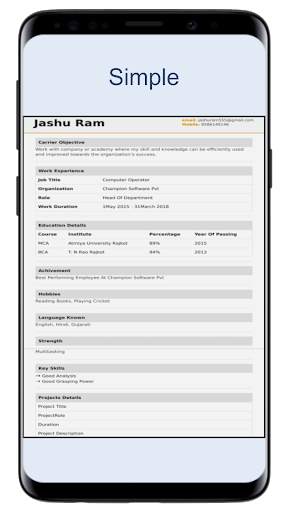 Resume Builder App Free CV Maker App Freshers PDF screenshot 5