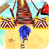 Blue Hedgehog Dash : Run Surfer Adventure icon