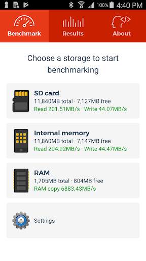 A1 SD Bench screenshot 1