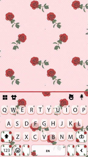 Girly Rose Keyboard Background screenshot 5