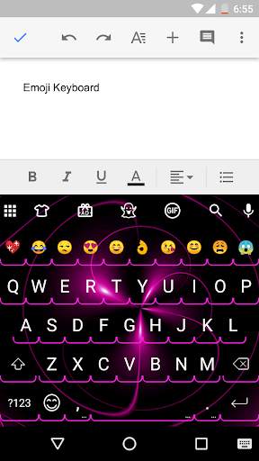 Neon Light Emoji Gif Keyboard Wallpaper screenshot 1