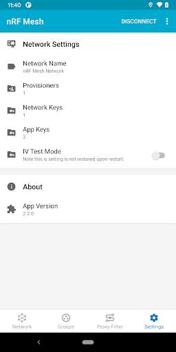 nRF Mesh screenshot 3