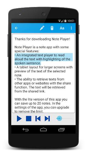 Note Text Player (Read aloud) screenshot 2
