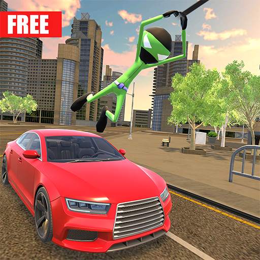 Green SickMan Rope Hero Crime City 1.0