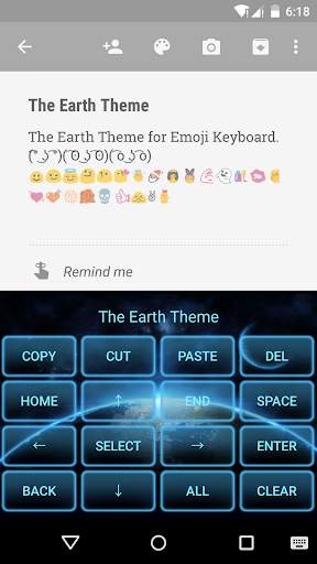 The Earth Emoji Keyboard Theme screenshot 3