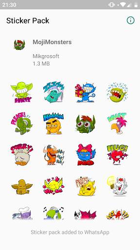 Mojimonsters stickers for WhatsApp WAStickerApps screenshot 1