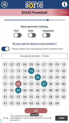 Lucky Numbers: numbers for lotteries screenshot 2
