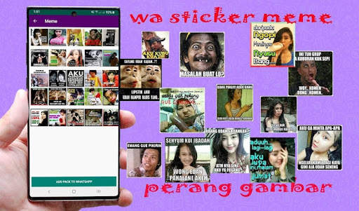 Meme Perang Gambar Stiker WA Terlaris Di Download screenshot 1