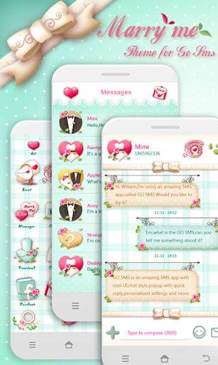 GO SMS PRO MARRY ME THEME screenshot 1