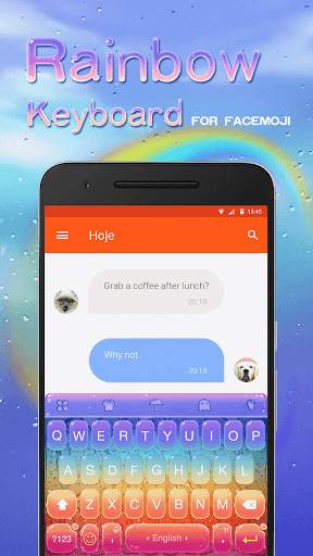 Rainbow Emoji Keyboard Theme स्क्रीनशॉट 1