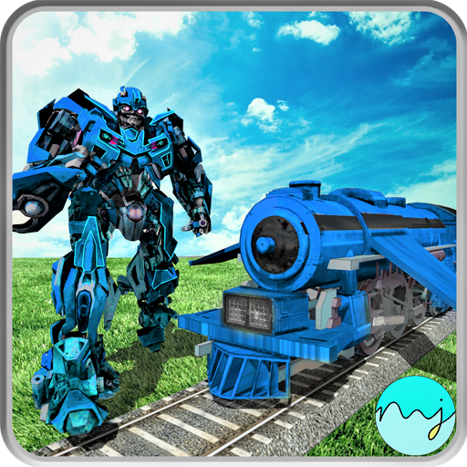 Futuristic Euro Train Transformation Robot War 3D icon