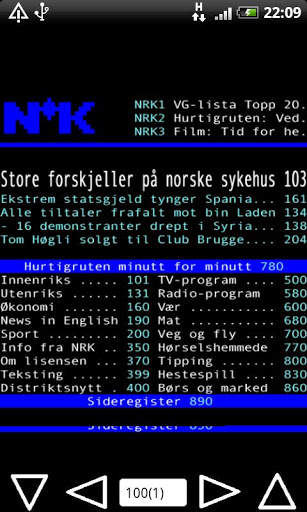 Tekst TV fra NRK screenshot 1