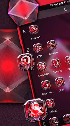 Red Diamond Launcher Theme скриншот 3