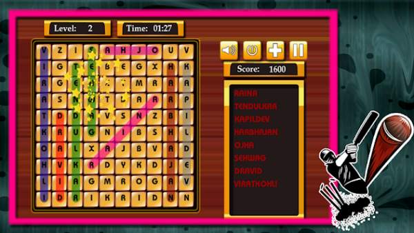 Word Search : Cricket Players screenshot 8