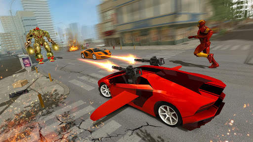 Flying Robot Car Transform: Robot Games screenshot 4