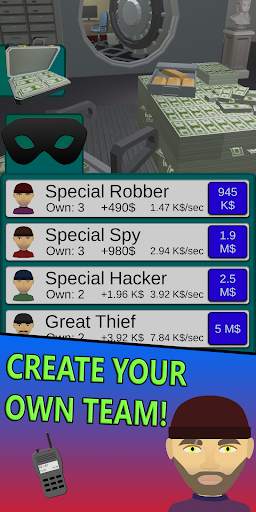 Hey, it's a Heist! - Heist Money Clicker स्क्रीनशॉट 4