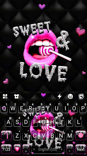 Sexy Love Lips Keyboard Background screenshot 5